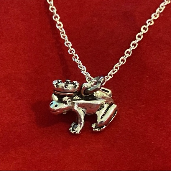 Frog Necklace Wearing Prince Crown - Picture 2 of 8